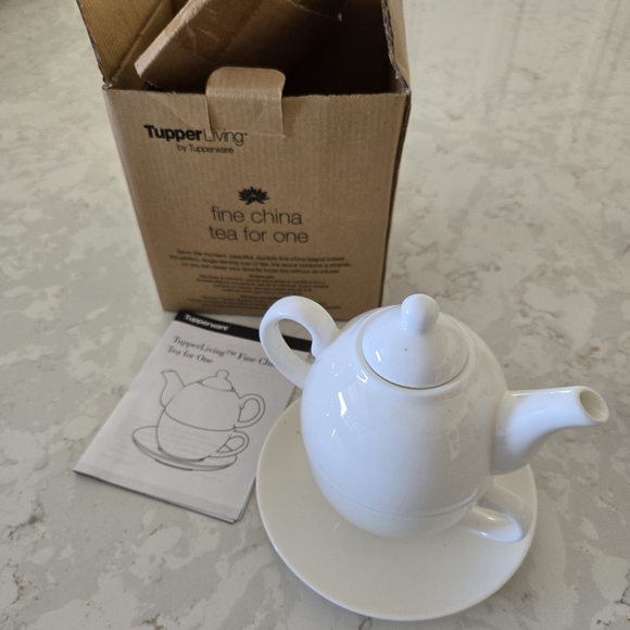 ☕️🫖NWT‼️ Tupperliving Fine China Teapot for One - Picture 5 of 9